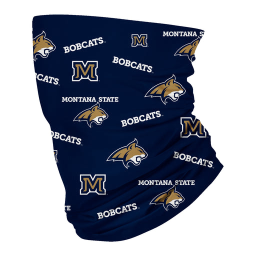 Montana State Bobcats Neck Gaiter Navy All Over Logo MSU - Vive La Fête - Online Apparel Store
