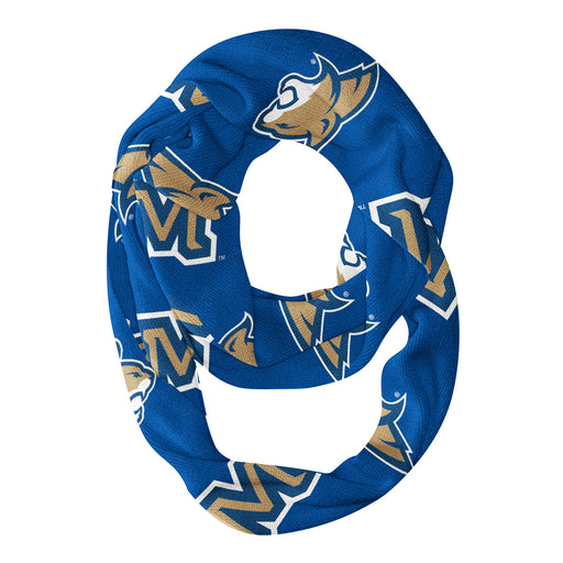 Montana State Bobcats Vive La Fete Repeat Logo Game Day Collegiate Women Light Weight Ultra Soft Infinity Scarf