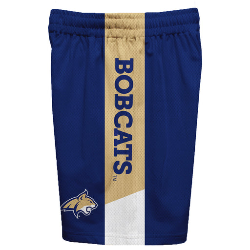 Montana State Bobcats Vive La Fete Game Day Blue Stripes Boys Solid Gold Athletic Mesh Short - Vive La Fête - Online Apparel Store