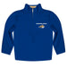 Montana State Bobcats Vive La Fete Game Day Solid Blue Quarter Zip Pullover Sleeves