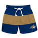 Montana State Bobcats Vive La Fete Blue Gold Stripes Swimtrunks V2