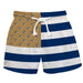 Montana State Bobcats Vive La Fete Game Day Blue White Gold Flag Swimtrunks V1