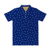 Montana State Bobcats Vive La Fete Repeat Logo Blue Short Sleeve Polo Shirt