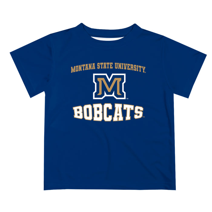 Montana State Bobcats Vive La Fete Boys Game Day V3 Blue Short Sleeve Tee Shirt