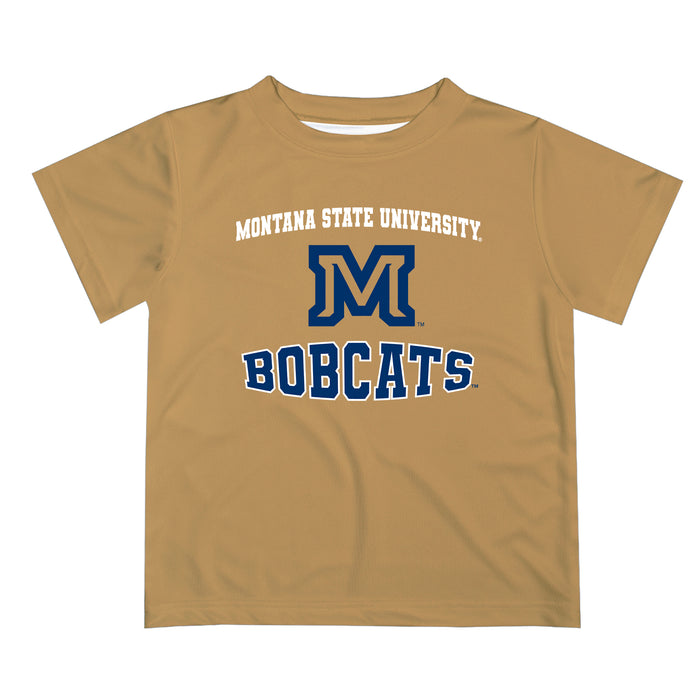 Montana State Bobcats Vive La Fete Boys Game Day V3 Gold Short Sleeve Tee Shirt
