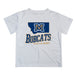 Montana State Bobcats Vive La Fete State Map White Short Sleeve Tee Shirt