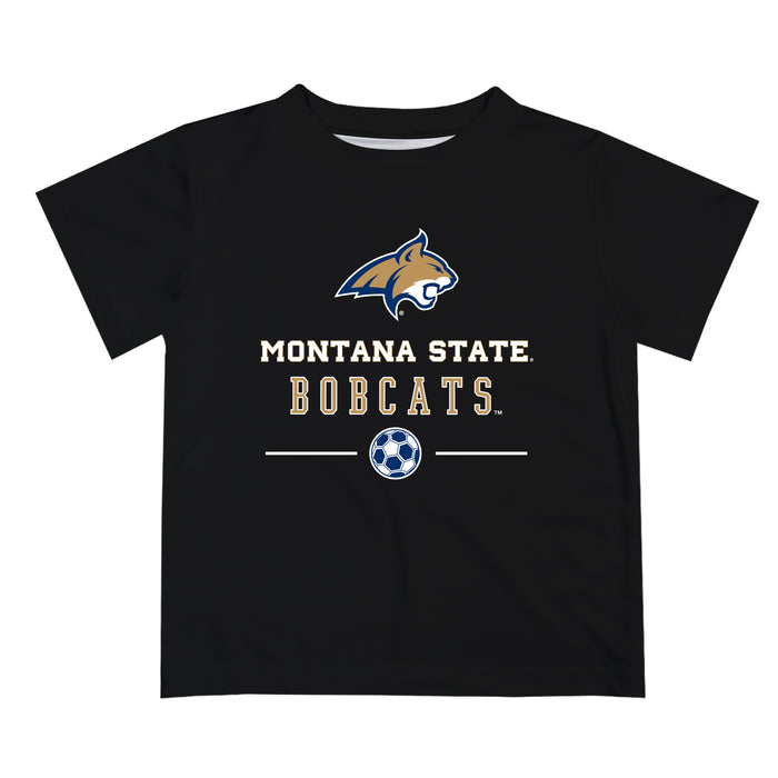 Montana State Bobcats Vive La Fete Soccer V1 Black Short Sleeve Tee Shirt