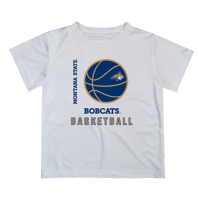 Montana State Bobcats Vive La Fete Basketball V1 White Short Sleeve Tee Shirt