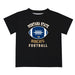 Montana State Bobcats Vive La Fete Football V2 Black Short Sleeve Tee Shirt