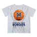 Montana State Bobcats Original Dripping Basketball White T-Shirt by Vive La Fete