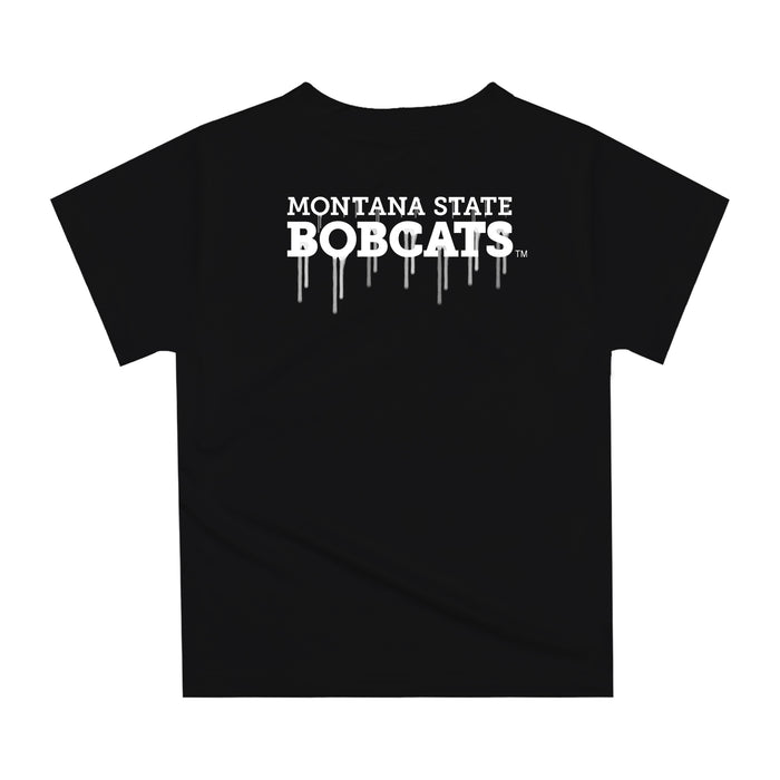 Montana State Bobcats Original Dripping Basketball Blue T-Shirt by Vive La Fete - Vive La Fête - Online Apparel Store
