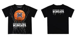 Montana State Bobcats Original Dripping Basketball Blue T-Shirt by Vive La Fete - Vive La Fête - Online Apparel Store
