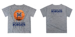 Montana State Bobcats Original Dripping Basketball Blue T-Shirt by Vive La Fete - Vive La Fête - Online Apparel Store