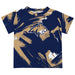 Montana State Bobcats MSU Vive La Fete Boys Game Day Blue Short Sleeve Tee Paint Brush