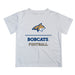 Montana State Bobcats Vive La Fete Football V1 White Short Sleeve Tee Shirt