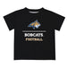Montana State Bobcats Vive La Fete Football V1 Black Short Sleeve Tee Shirt