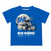MTSU Blue Raiders Original Dripping Football Helmet Blue T-Shirt by Vive La Fete