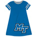 Middle Tennessee Blue Stripes Short Sleeve A Line Dress - Vive La Fête - Online Apparel Store
