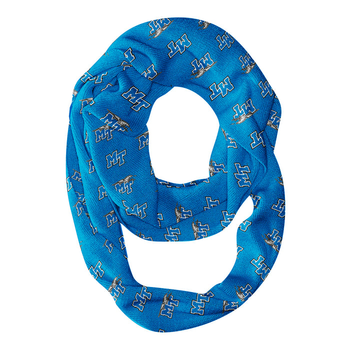Middle Tennessee Print Blue Infinity Scarf - Vive La Fête - Online Apparel Store