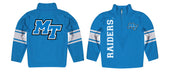 Middle Tennessee Stripes Blue Long Sleeve Quarter Zip Sweatshirt - Vive La Fête - Online Apparel Store