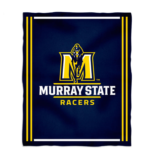 Murray State Racers Vive La Fete Kids Game Day Navy Plush Soft Minky Blanket 36 x 48 Mascot