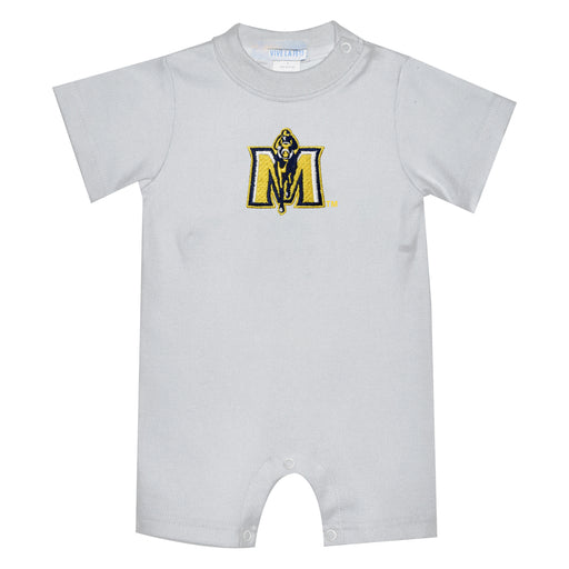 Murray State Racers Embroidered White Knit Short Sleeve Boys Romper