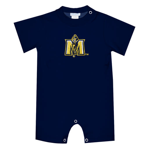 Murray State Racers Embroidered Navy Knit Short Sleeve Boys Romper