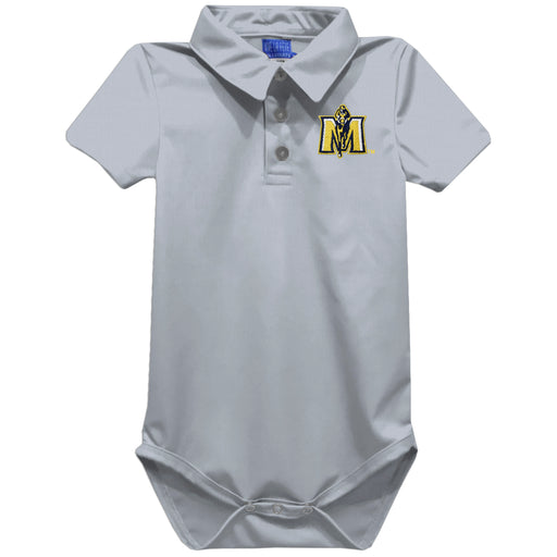 Murray State Racers Embroidered Gray Solid Knit Boys Polo Bodysuit