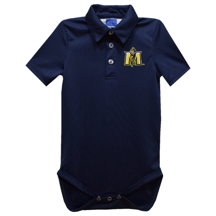 Murray State Racers Embroidered Navy Solid Knit Boys Polo Bodysuit