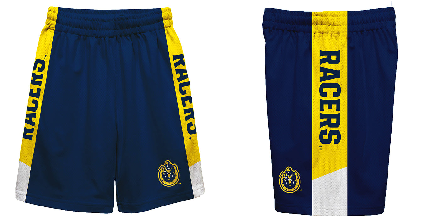 Murray State Racers Vive La Fete Game Day Blue Stripes Boys Solid Gold Athletic Mesh Short - Vive La Fête - Online Apparel Store