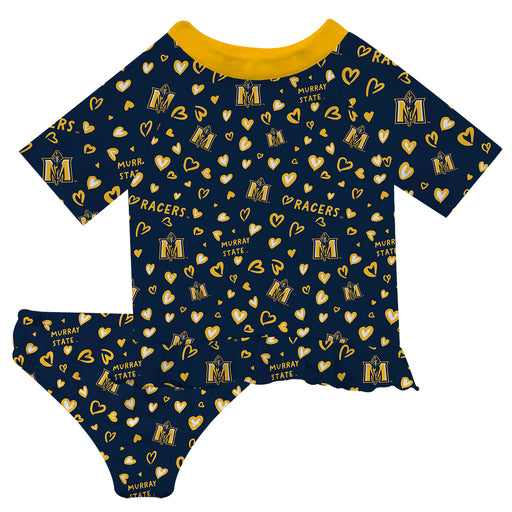 Murray State Racers Vive La Fete All Over Logo Blue Long Sleeve Bikini Set