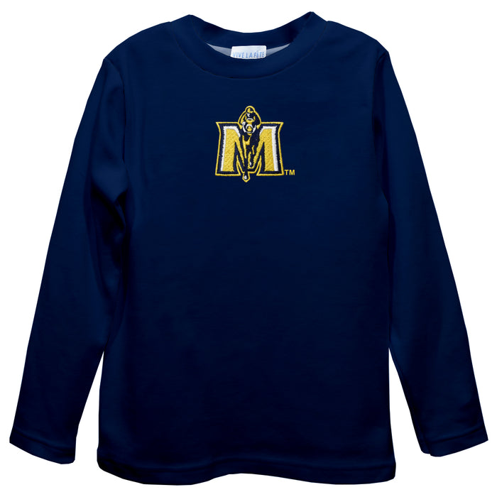 Murray State Racers Embroidered Navy knit Long Sleeve Boys Tee Shirt