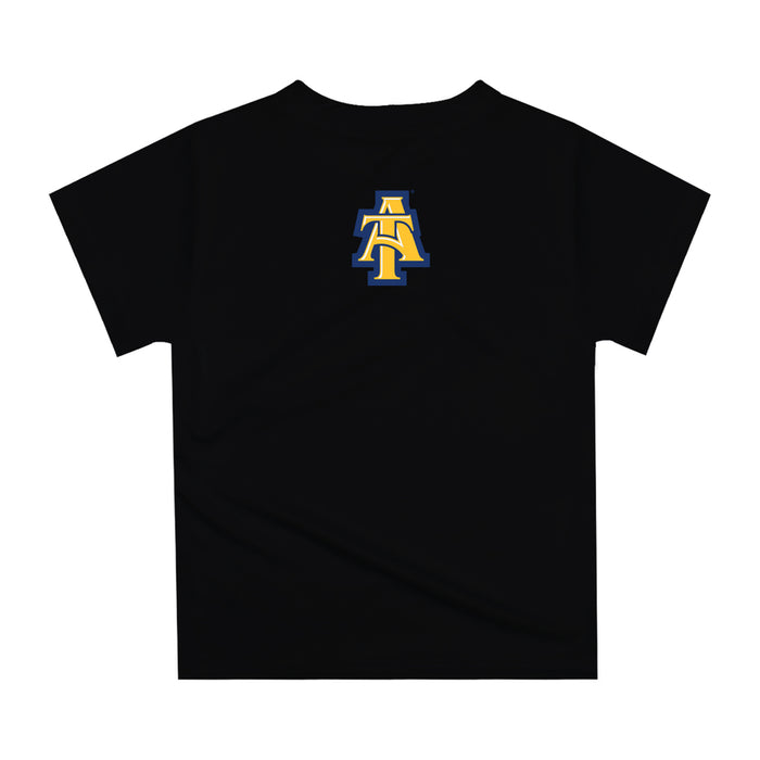 North Carolina A&T Aggies Original Dripping Football Helmet Black T-Shirt by Vive La Fete - Vive La Fête - Online Apparel Store