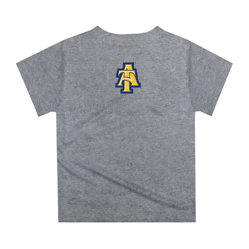 North Carolina A&T Aggies Original Dripping Football Helmet Heather Gray T-Shirt by Vive La Fete - Vive La Fête - Online Apparel Store