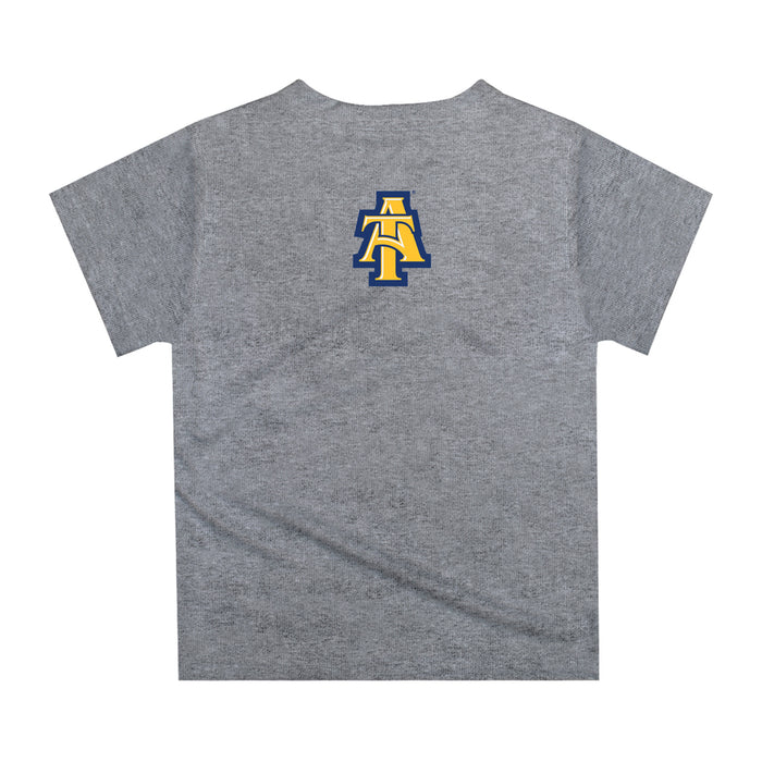 North Carolina A&T Aggies Original Dripping Football Helmet Heather Gray T-Shirt by Vive La Fete - Vive La Fête - Online Apparel Store