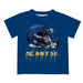North Carolina A&T Aggies Original Dripping Football Helmet Blue T-Shirt by Vive La Fete