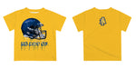 North Carolina A&T Aggies Original Dripping Football Helmet Gold T-Shirt by Vive La Fete - Vive La Fête - Online Apparel Store