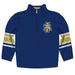 North Carolina A&T Aggies Vive La Fete Game Day Blue Quarter Zip Pullover Stripes on Sleeves