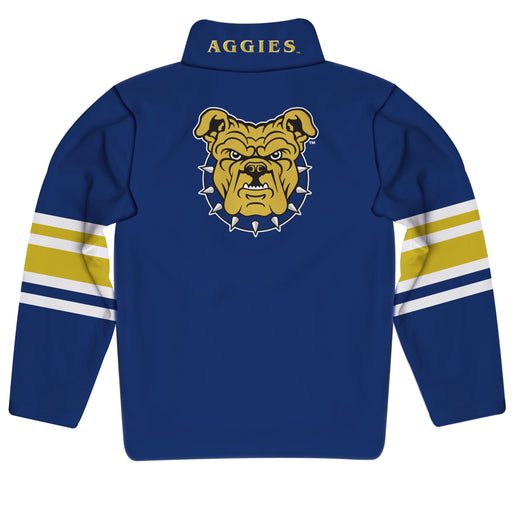 North Carolina A&T Aggies Vive La Fete Game Day Blue Quarter Zip Pullover Stripes on Sleeves - Vive La Fête - Online Apparel Store