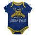 North Carolina A&T Aggies Vive La Fete Infant Game Day Blue Short Sleeve Onesie New Fan Logo and Mascot Bodysuit