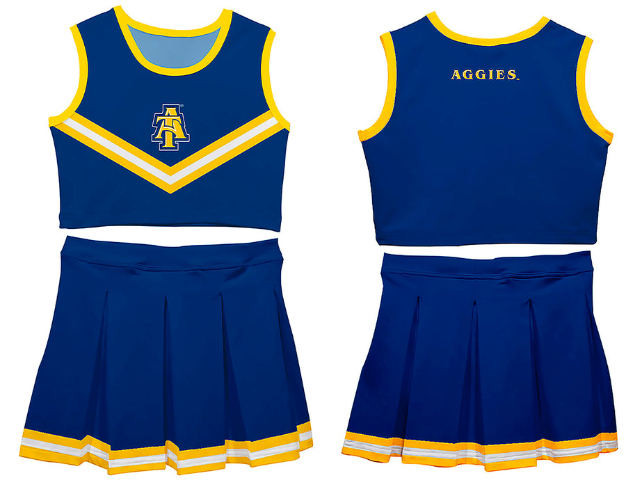 North Carolina A&T Aggies Vive La Fete Game Day Blue Sleeveless Cheerleader Set - Vive La Fête - Online Apparel Store