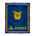 North Carolina A&T Aggies Vive La Fete Kids Game Day Blue Plush Soft Minky Blanket 36 x 48 Mascot
