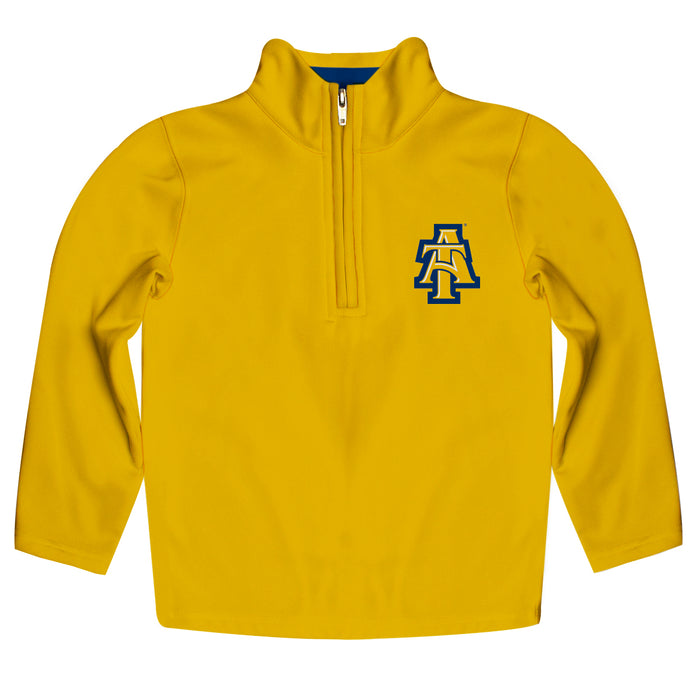 North Carolina A&T Aggies Vive La Fete Game Day Solid Gold Quarter Zip Pullover Sleeves