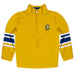 North Carolina A&T Aggies Vive La Fete Game Day Gold Fleece Quarter Zip Pullover Stripes on Sleeves