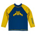 North Carolina A&T Aggies Vive La Fete Blue and Gold Long Sleeve Raglan Rashguard