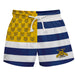 North Carolina A&T Aggies Vive La Fete Game Day Blue White Gold Flag Swimtrunks V1