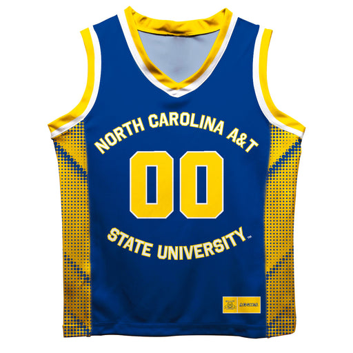 North Carolina A&T Aggies Vive La Fete Game Day Blue Boys Fashion Basketball Top