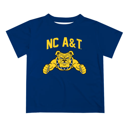 North Carolina A&T Aggies Vive La Fete Boys Game Day V2 Blue Short Sleeve Tee Shirt