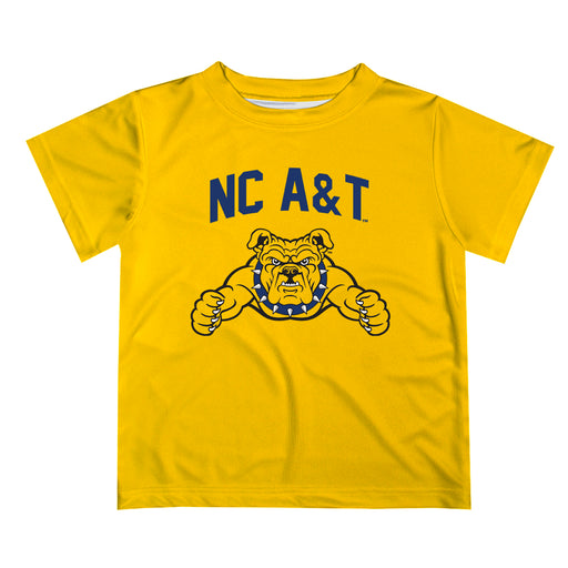 North Carolina A&T Aggies Vive La Fete Boys Game Day V2 Gold Short Sleeve Tee Shirt