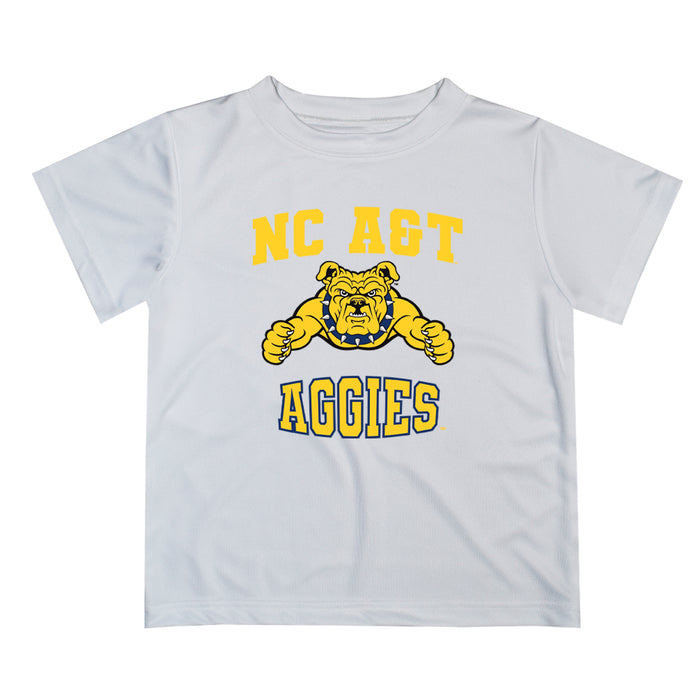 North Carolina A&T Aggies Vive La Fete Boys Game Day V3 White Short Sleeve Tee Shirt